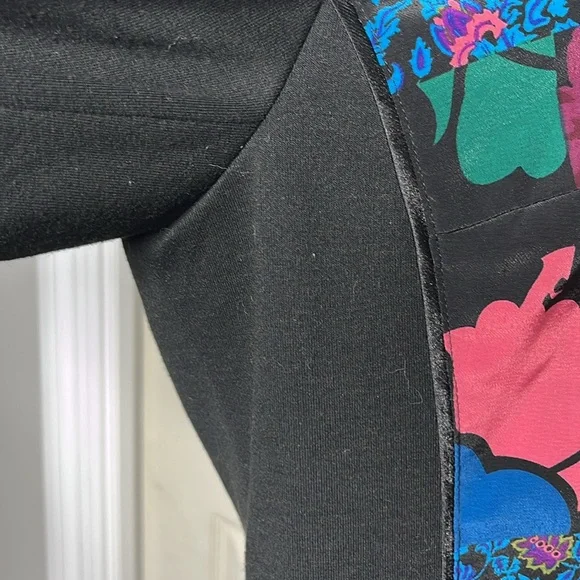 Goldwater Creek Sateen Floral Patchwork Pattern Japanese Style Jacket L - Picture 9 of 16